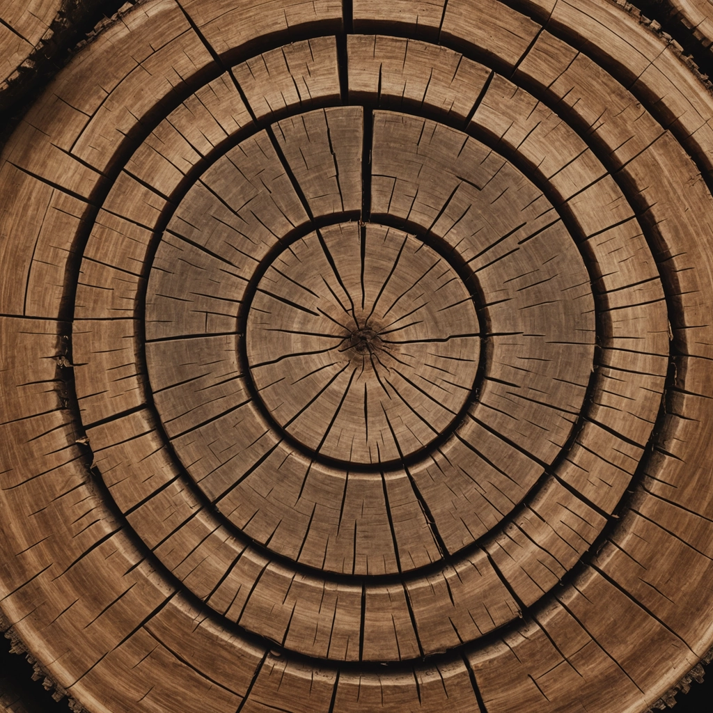 Holz Baumscheibe von vorne